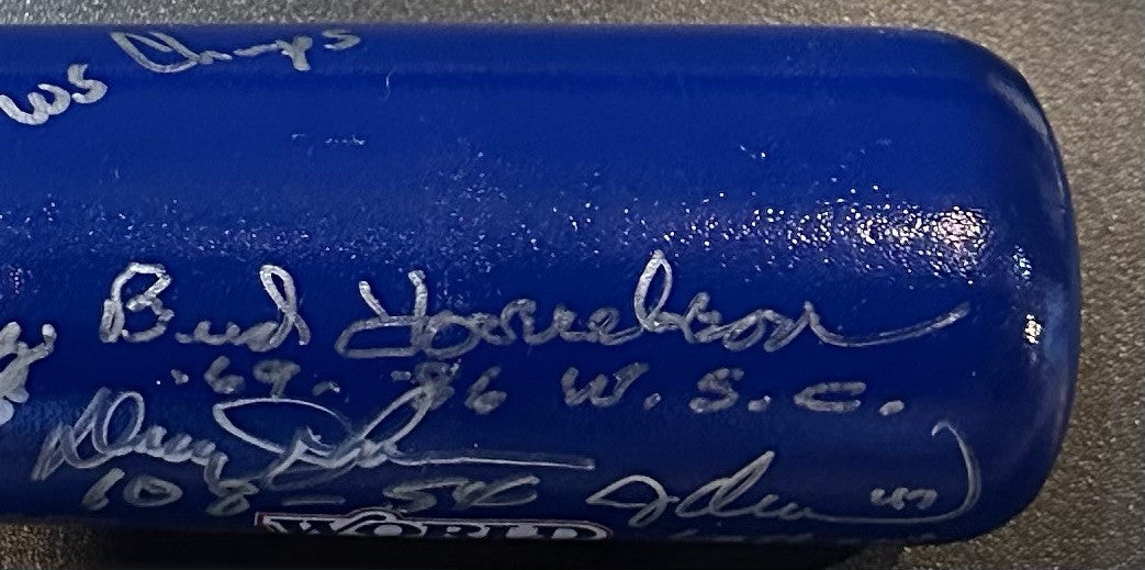 NY Mets 1986 World Series Team Signed Bat Hernandez 28 Nickname Auto Steiner Coa