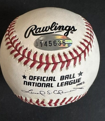 Hank Aaron Signed Official NL Baseball Mint Auto Braves Hof Steiner Coa In Case