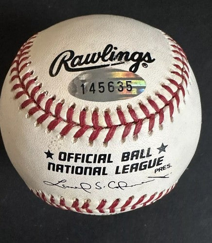 Hank Aaron Signed Official NL Baseball Mint Auto Braves Hof Steiner Coa In Case