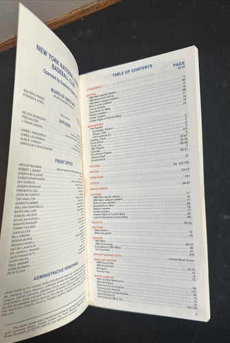 1981 New York Mets PRESS RADIO  TV Information Media GUIDE Rare Mint Crisp