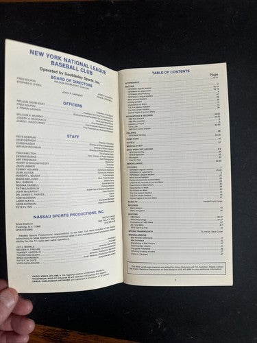 1980 New York Mets PRESS RADIO  TV Information Media GUIDE Rare Nm Crisp