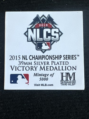 NY Mets 2015 NLCS championship  Silver Plated Coin Highland Mint Le W Coa In Box