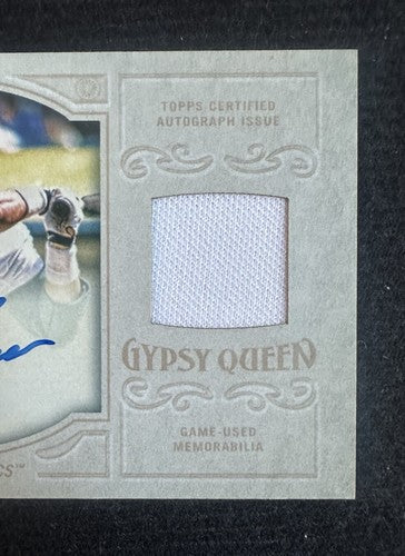 Jose Canseco 2016 Topps Gypsy Queen On Card Mint Auto Jersey Relic /50 A’s