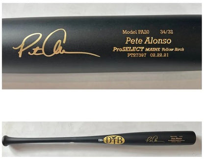 Pete Alonso Mets signed DoveTail Game Model Bat Orioles Auto  MLB Fanatics COA