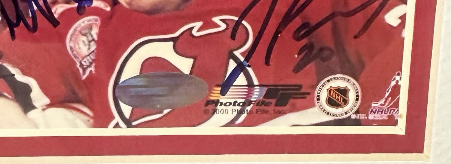 NJ Devils 2000 Team Signed Stanley Cup 8x10 Framed Photo Brodeur 10 Auto Steiner