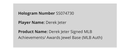 Derek Jeter Yankees Signed 2014 Final Season Base HOF Auto MLB & Steiner Coa