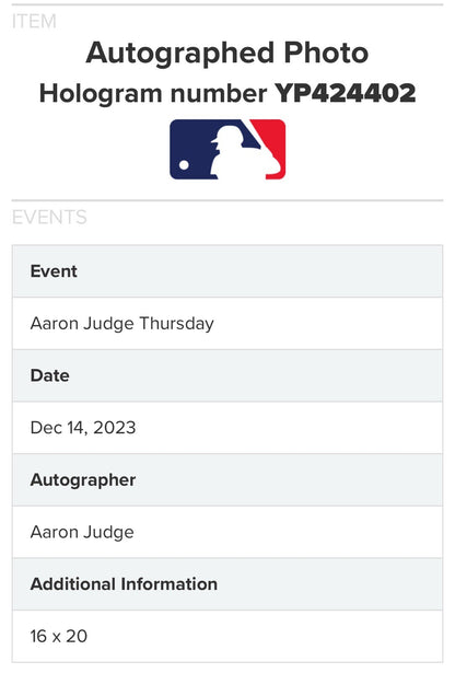 Aaron Judge Yankees Signed 16x20 Photo Framed Record 62nd HR Mint Auto Fanatics