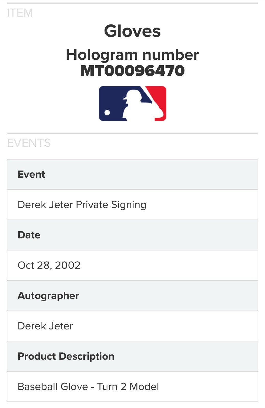Derek Jeter Signed Rawlings Game Glove Yankees Mint Hof Auto Steiner & MLB Coa