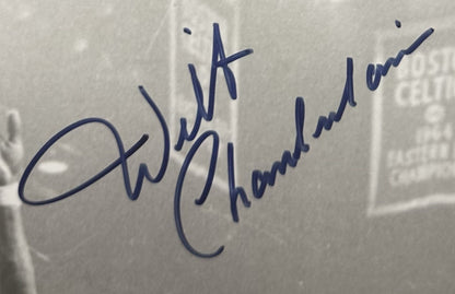 Wilt Chamberlain & Bill Russell Signed 16x20 Framed Photo Mint Hof Auto PSA LOA