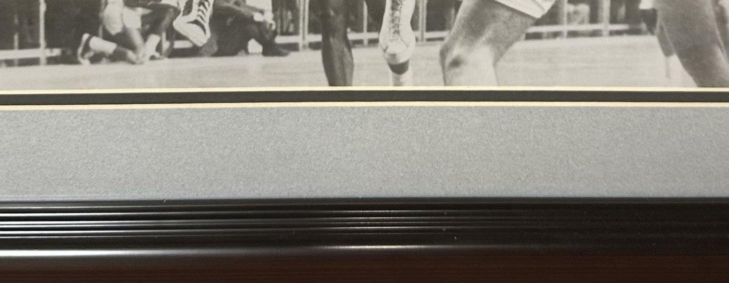 Wilt Chamberlain & Bill Russell Signed 16x20 Framed Photo Mint Hof Auto PSA LOA