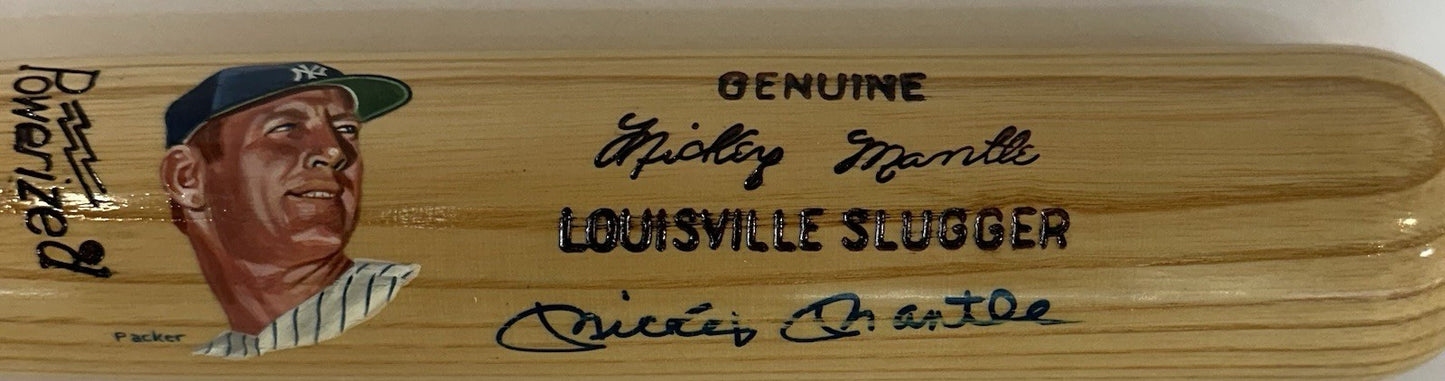 Mickey Mantle Signed LS Packer Hand Painted Model Bat Yankees Autograph PSA HOF