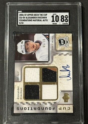2006-07 The Cup Alexander Ovechkin 4 Patch Game Used Jersey SGC 8 & 10 Auto /10