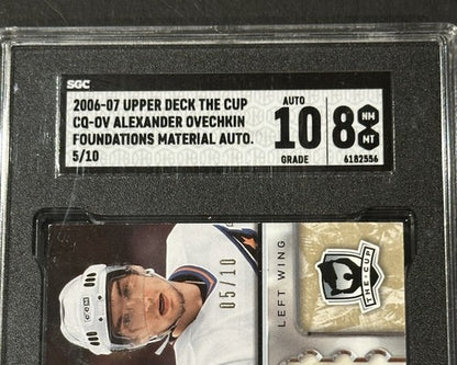 2006-07 The Cup Alexander Ovechkin 4 Patch Game Used Jersey SGC 8 & 10 Auto /10