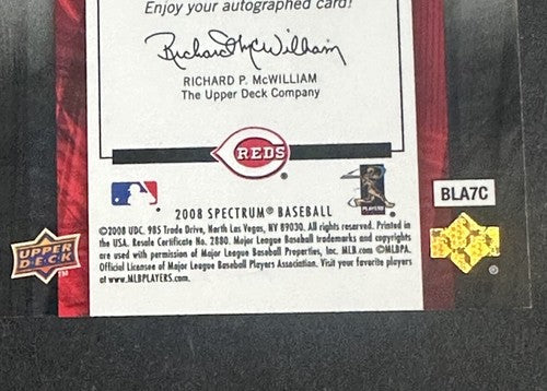 2008 Spectrum Rookie Signatures Joey Votto Mint Auto 3/10 Gold Rare Sp Reds Rc
