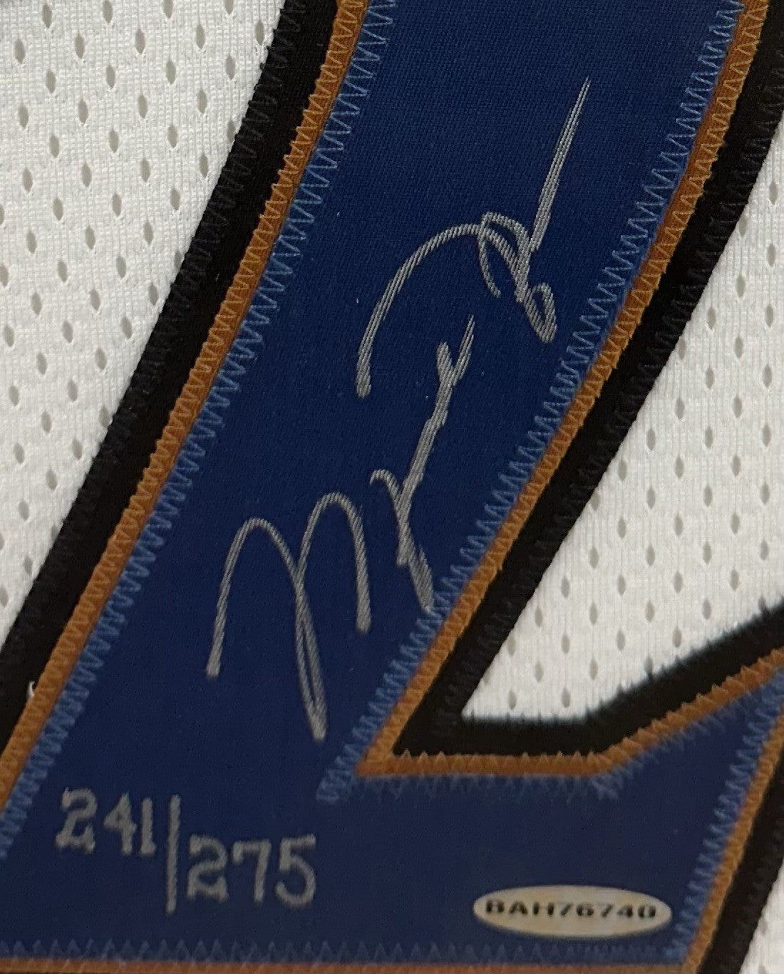 Michael Jordan Signed Framed 9/11 Patch Wizards Jersey /275 Auto UDA COA HOF