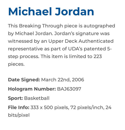 Michael Jordan Signed Framed 9/11 Patch Wizards Jersey /275 Auto UDA COA HOF
