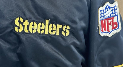 Pittsburgh Steelers Vintage NFL Authentic Pro Line Starter Bomber Jacket Size L