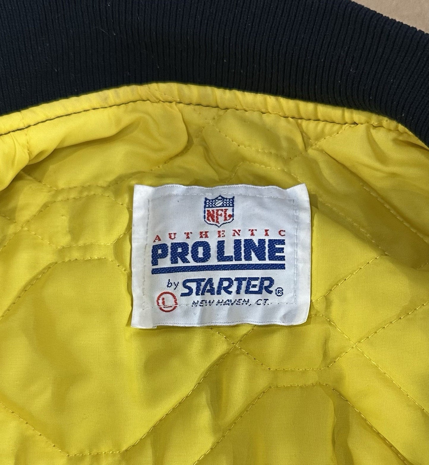 Pittsburgh Steelers Vintage NFL Authentic Pro Line Starter Bomber Jacket Size L