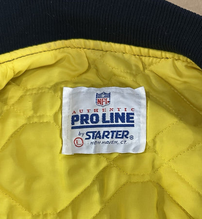 Pittsburgh Steelers Vintage NFL Authentic Pro Line Starter Bomber Jacket Size L
