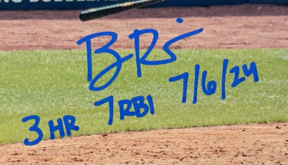 Ben Rice Signed 8x10 Framed Photo Yankees 3 HR 7 RBI Game Mint Auto Steiner COA