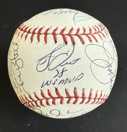 1978 Yankees Team Signed World Series Baseball Reggie Jackson Goose Steiner Coa