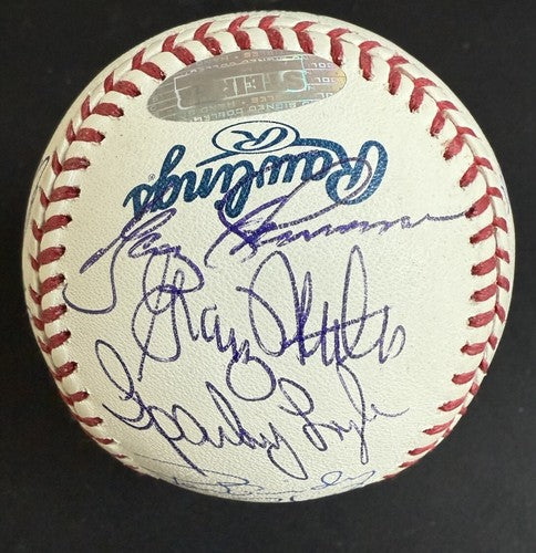 1978 Yankees Team Signed World Series Baseball Reggie Jackson Goose Steiner Coa