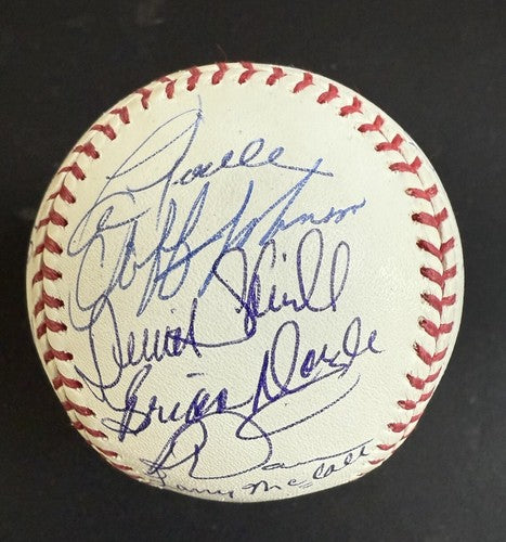 1978 Yankees Team Signed World Series Baseball Reggie Jackson Goose Steiner Coa