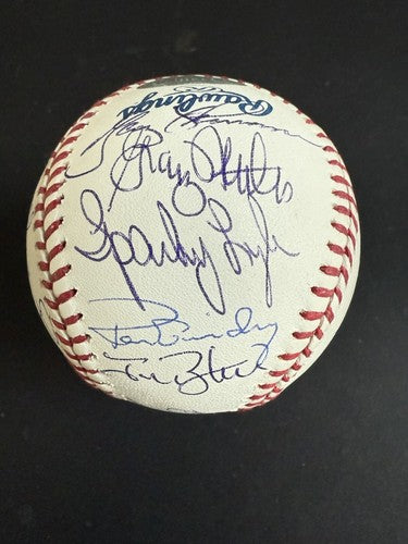 1978 Yankees Team Signed World Series Baseball Reggie Jackson Goose Steiner Coa