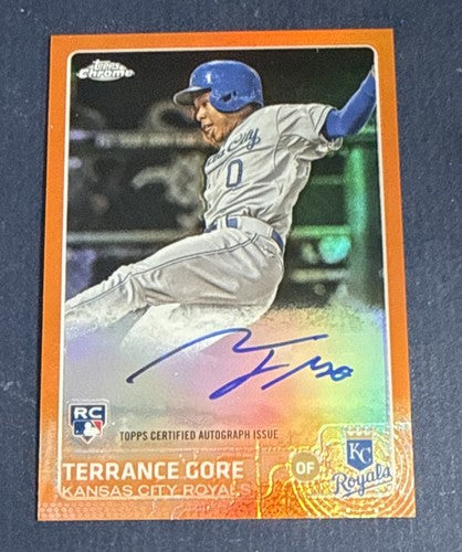 2015 Topps Chrome #AR-TG Terrance Gore Auto Rookie Orange REFRACTOR #4/25 Mint