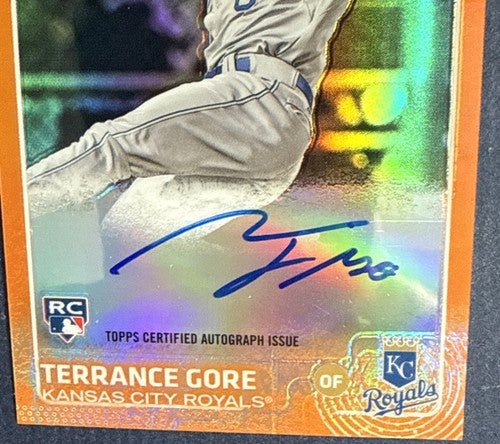 2015 Topps Chrome #AR-TG Terrance Gore Auto Rookie Orange REFRACTOR #4/25 Mint