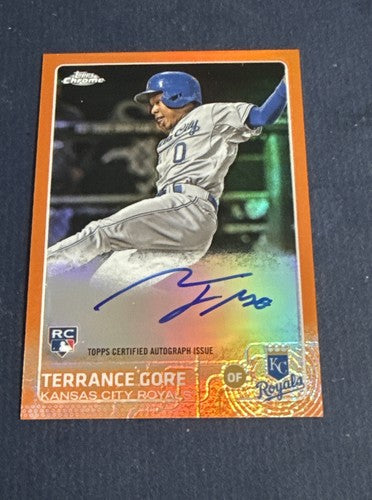 2015 Topps Chrome #AR-TG Terrance Gore Auto Rookie Orange REFRACTOR #4/25 Mint