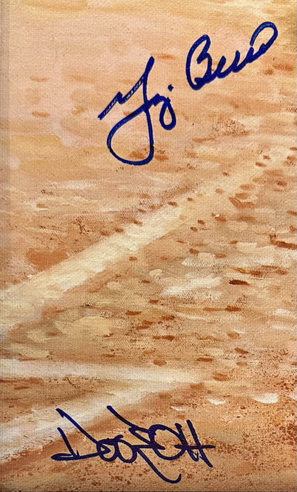 HOF Catchers Signed Doo S Oh Framed Canvas Photo Piazza Carter Bench 6 Auto BAS
