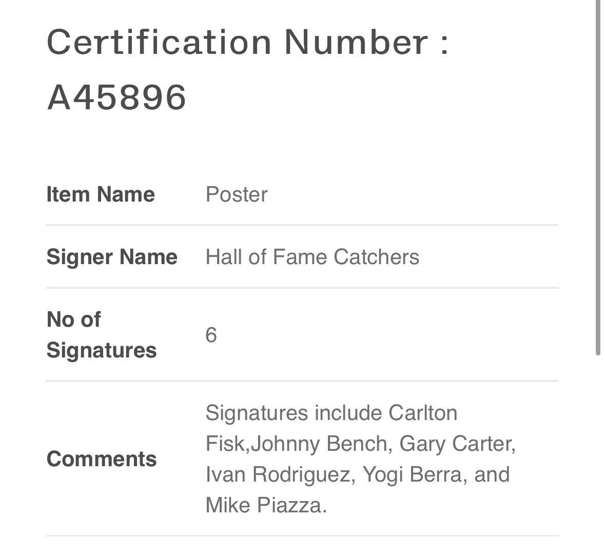 HOF Catchers Signed Doo S Oh Framed Canvas Photo Piazza Carter Bench 6 Auto BAS