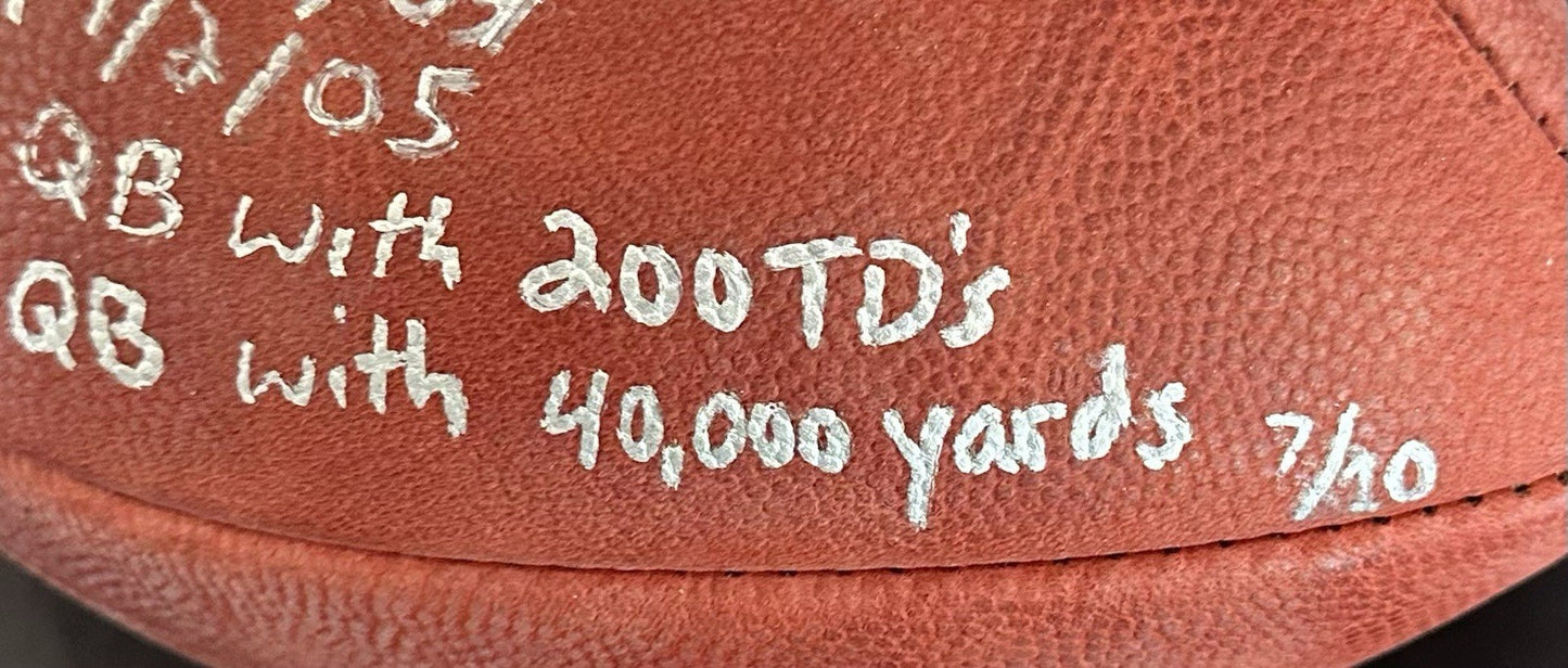 Eli Manning Signed Wilson NFL Duke Football /10 5 Stat Auto Giants Steiner COA