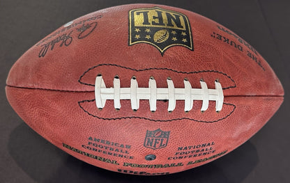 Eli Manning Signed Wilson NFL Duke Football /10 5 Stat Auto Giants Steiner COA