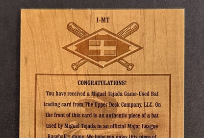 Miguel Tejada 2001 Sp Game Bat Card Gold 35/35 1/1 Piece Of Action Rare