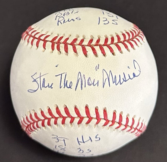 Stan Musial Signed Official NL Baseball MVP Stat Mint Auto /48 HOF rj.com COA