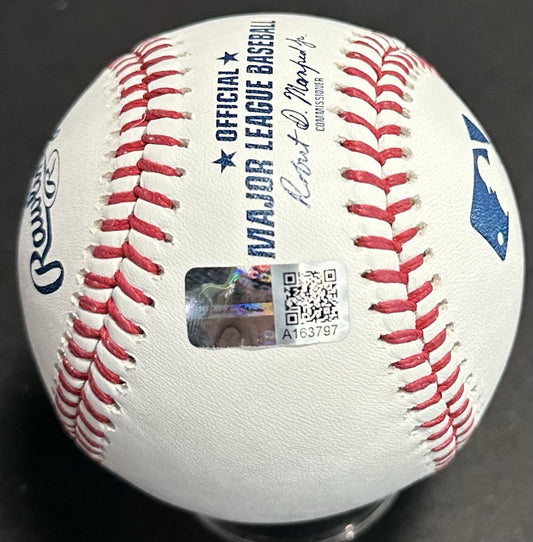 Ben Rice Signed Official MLB Baseball NY Yankees Uncle Ben Autograph Steiner COA
