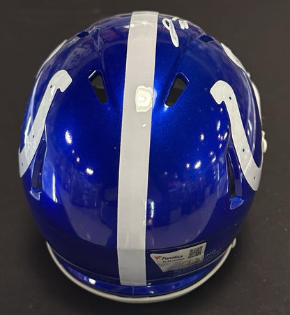 Jonathan Taylor Signed Colts Flash Alternate Speed Mini Helmet Auto Fanatics COA