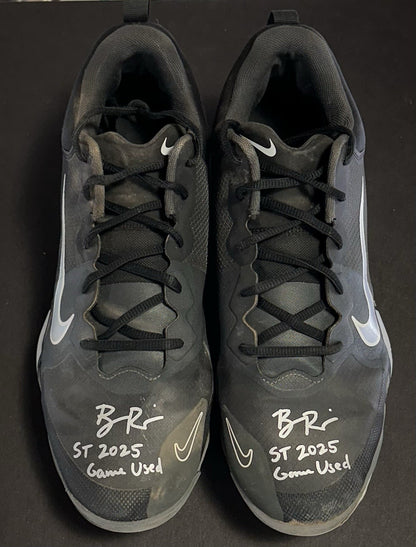 Ben Rice Signed Game Used Nike Trout Cleats Pair 2025 Auto Steiner COA Sz 12