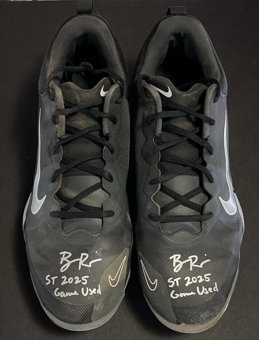 Ben Rice Signed Game Used Nike Trout Cleats Pair 2025 Auto Steiner COA Sz 12