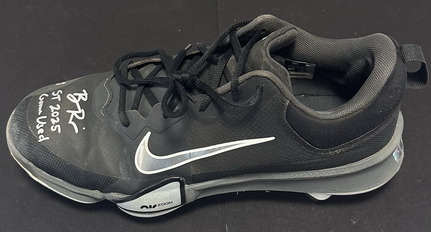 Ben Rice Signed Game Used Nike Trout Cleats Pair 2025 Auto Steiner COA Sz 12