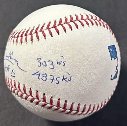Randy Johnson Signed Official MLB Baseball Mariners 5 Stat Auto HOF CY Young JSA