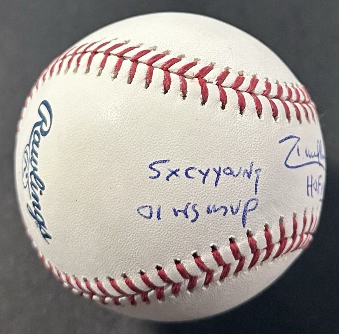 Randy Johnson Signed Official MLB Baseball Mariners 5 Stat Auto HOF CY Young JSA