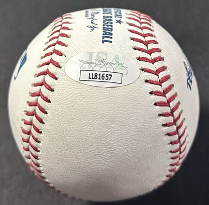 Randy Johnson Signed Official MLB Baseball Mariners 5 Stat Auto HOF CY Young JSA