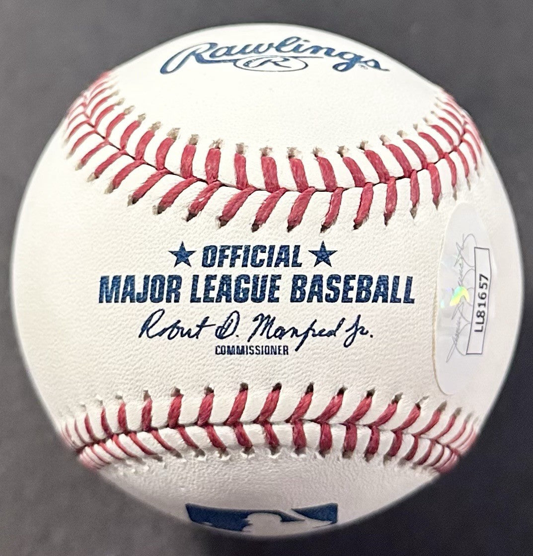 Randy Johnson Signed Official MLB Baseball Mariners 5 Stat Auto HOF CY Young JSA