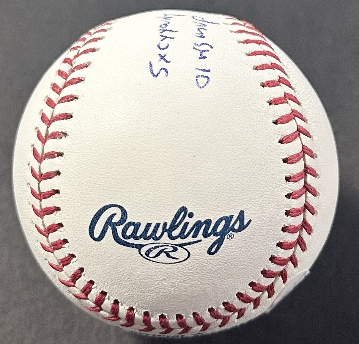 Randy Johnson Signed Official MLB Baseball Mariners 5 Stat Auto HOF CY Young JSA