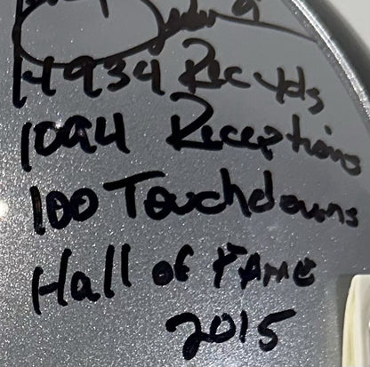Tim Brown Signed Raiders Pro Line Authentic FS Helmet 4 Stat Auto Radtke COA HOF
