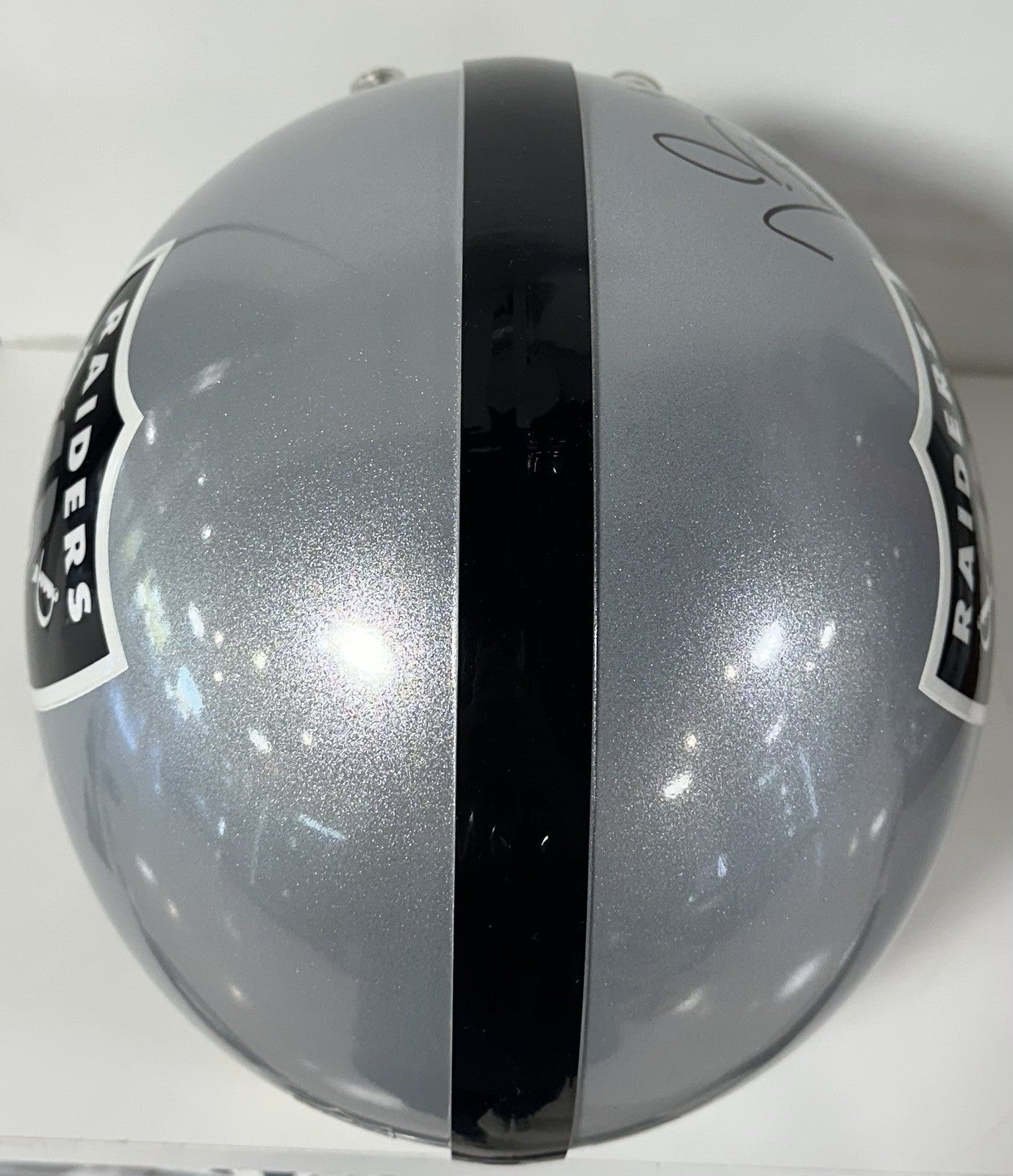 Tim Brown Signed Raiders Pro Line Authentic FS Helmet 4 Stat Auto Radtke COA HOF