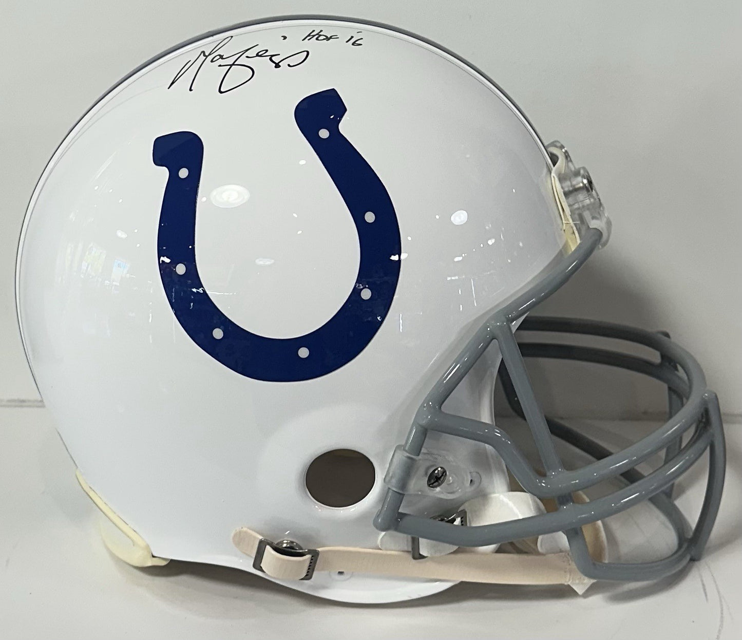 Marvin Harrison Signed Colts Pro Line Authentic FS Helmet HOF 16 Auto Fanatics